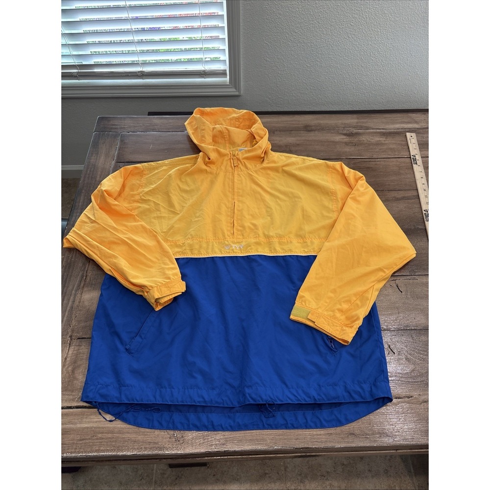 TYR Swim Warm Up Hooded Wind Breaker Jacket Size Large